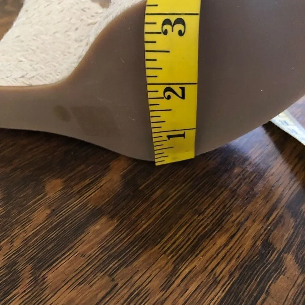 NEW Footcandy Costa Rica Rose Gold Coastal, Y2K Slingback Peep Toe Wedge